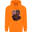 American Labrador USA Flag Dog Childrens Kids Hoodie Orange