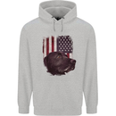 American Labrador USA Flag Dog Childrens Kids Hoodie Sports Grey