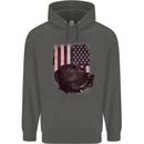 American Labrador USA Flag Dog Childrens Kids Hoodie Storm Grey