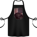 American Labrador USA Flag Dog Cotton Apron 100% Organic Black