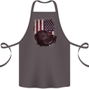 American Labrador USA Flag Dog Cotton Apron 100% Organic Dark Grey
