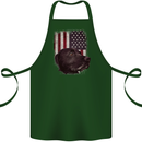 American Labrador USA Flag Dog Cotton Apron 100% Organic Forest Green