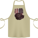 American Labrador USA Flag Dog Cotton Apron 100% Organic Khaki