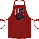 American Labrador USA Flag Dog Cotton Apron 100% Organic Maroon