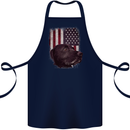 American Labrador USA Flag Dog Cotton Apron 100% Organic Navy Blue