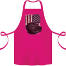 American Labrador USA Flag Dog Cotton Apron 100% Organic Pink