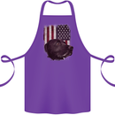 American Labrador USA Flag Dog Cotton Apron 100% Organic Purple