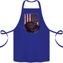 American Labrador USA Flag Dog Cotton Apron 100% Organic Royal Blue