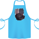 American Labrador USA Flag Dog Cotton Apron 100% Organic Turquoise