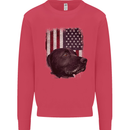 American Labrador USA Flag Dog Kids Sweatshirt Jumper Heliconia