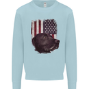 American Labrador USA Flag Dog Kids Sweatshirt Jumper Light Blue