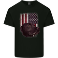 American Labrador USA Flag Dog Kids T-Shirt Childrens Black