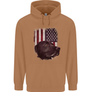 American Labrador USA Flag Dog Mens 80% Cotton Hoodie Caramel Latte