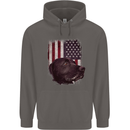 American Labrador USA Flag Dog Mens 80% Cotton Hoodie Charcoal