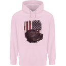American Labrador USA Flag Dog Mens 80% Cotton Hoodie Light Pink