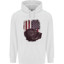 American Labrador USA Flag Dog Mens 80% Cotton Hoodie White