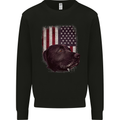 American Labrador USA Flag Dog Mens Sweatshirt Jumper Black