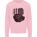 American Labrador USA Flag Dog Mens Sweatshirt Jumper Light Pink