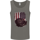 American Labrador USA Flag Dog Mens Vest Tank Top Charcoal