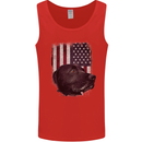American Labrador USA Flag Dog Mens Vest Tank Top Red