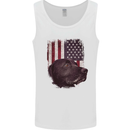 American Labrador USA Flag Dog Mens Vest Tank Top White