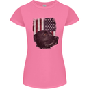 American Labrador USA Flag Dog Womens Petite Cut T-Shirt Azalea