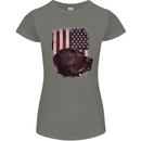 American Labrador USA Flag Dog Womens Petite Cut T-Shirt Charcoal