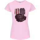American Labrador USA Flag Dog Womens Petite Cut T-Shirt Light Pink