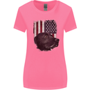 American Labrador USA Flag Dog Womens Wider Cut T-Shirt Azalea