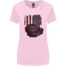 American Labrador USA Flag Dog Womens Wider Cut T-Shirt Light Pink