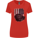 American Labrador USA Flag Dog Womens Wider Cut T-Shirt Red