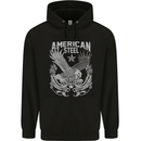 American Steel Motorbike Motorcycle Biker Mens Hoodie Black