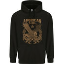 American Steel Motorbike Motorcycle Biker Mens Hoodie Black