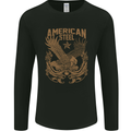 American Steel Motorbike Motorcycle Biker Mens Long Sleeve T-Shirt Black