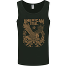 American Steel Motorbike Motorcycle Biker Mens Vest Tank Top Black
