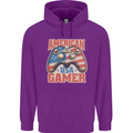 American USA Gamer Video Games Joypad Childrens Kids Hoodie Purple