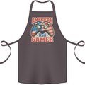American USA Gamer Video Games Joypad Cotton Apron 100% Organic Dark Grey