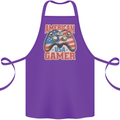 American USA Gamer Video Games Joypad Cotton Apron 100% Organic Purple