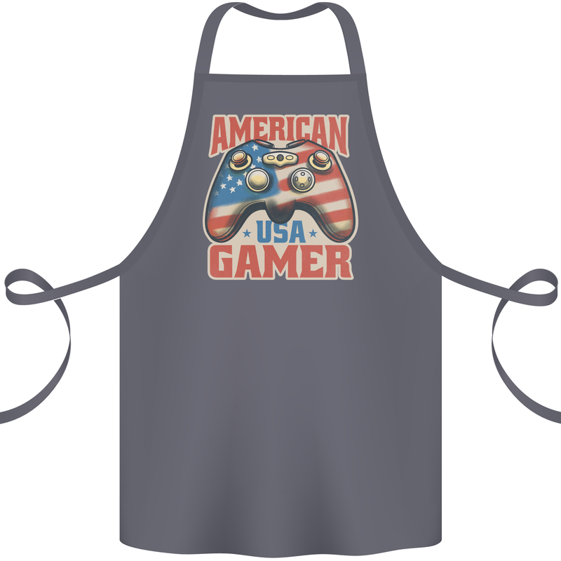 American USA Gamer Video Games Joypad Cotton Apron 100% Organic Steel