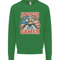 American USA Gamer Video Games Joypad Kids Sweatshirt Jumper Irish Green
