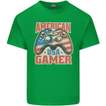 American USA Gamer Video Games Joypad Kids T-Shirt Childrens Irish Green