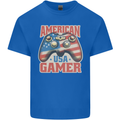 American USA Gamer Video Games Joypad Kids T-Shirt Childrens Royal Blue