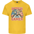 American USA Gamer Video Games Joypad Kids T-Shirt Childrens Yellow