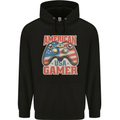 American USA Gamer Video Games Joypad Mens 80% Cotton Hoodie Black