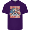 American USA Gamer Video Games Joypad Mens Cotton T-Shirt Tee Top Purple