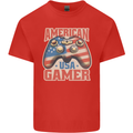 American USA Gamer Video Games Joypad Mens Cotton T-Shirt Tee Top Red