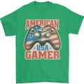 American USA Gamer Video Games Joypad Mens T-Shirt 100% Cotton Irish Green