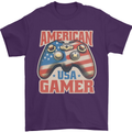 American USA Gamer Video Games Joypad Mens T-Shirt 100% Cotton Purple