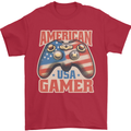 American USA Gamer Video Games Joypad Mens T-Shirt 100% Cotton Red