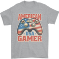 American USA Gamer Video Games Joypad Mens T-Shirt 100% Cotton Sports Grey